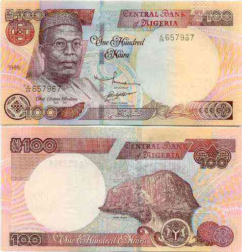 100 Naira Note Nigerian Currency Front