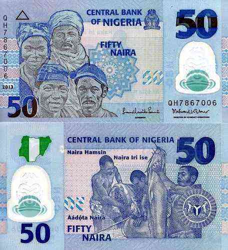 50 Naira Note Nigerian Currency Front