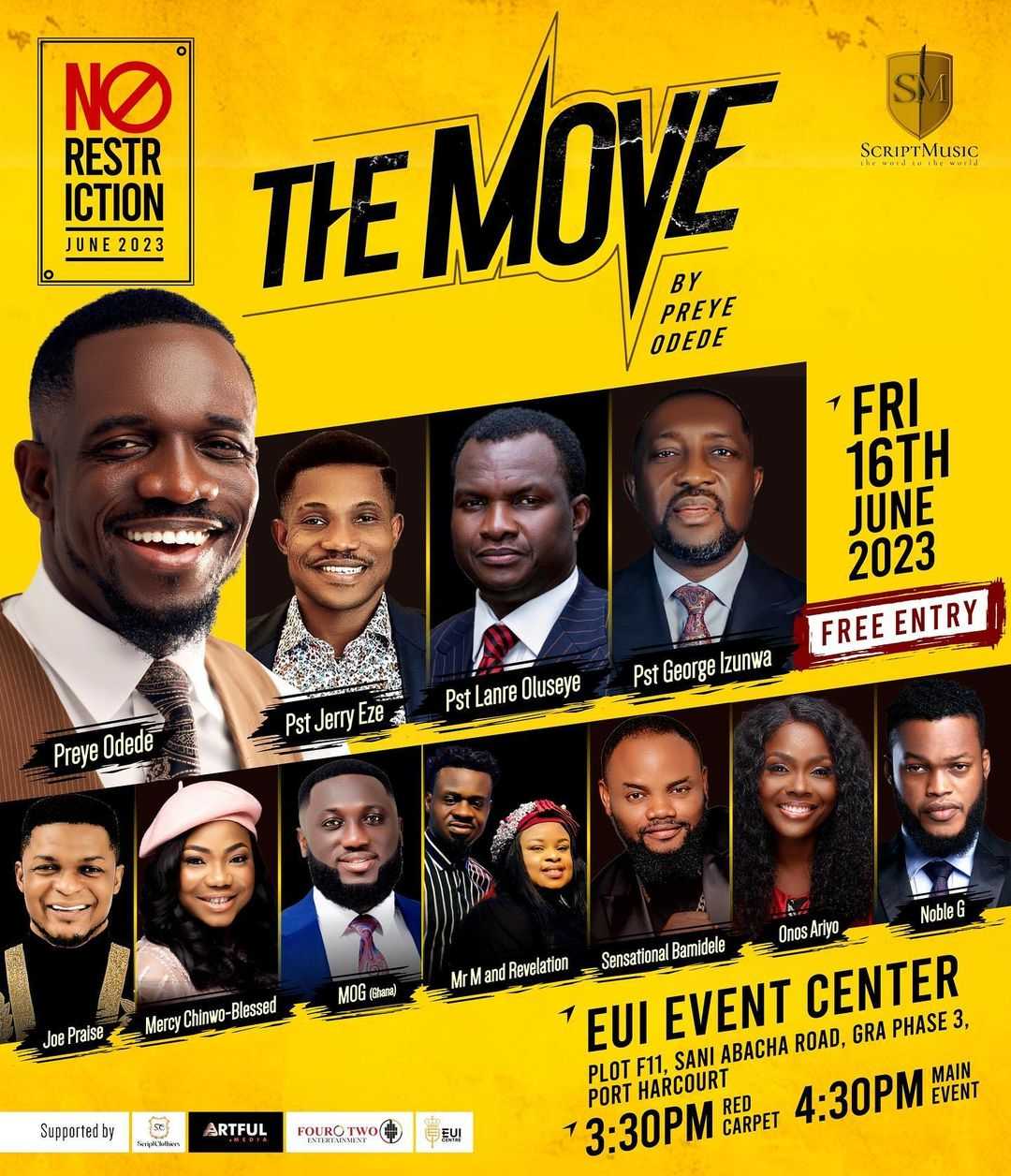 Preye Odede The Move Concert 16Th June 2023